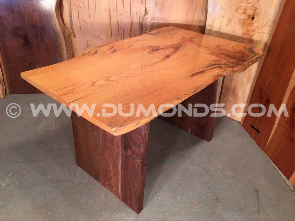 VERTICAL STRAIGHT WALNUT TABLE LEGS WITH STRAIGHT SIDES SHOWN WITH A 30