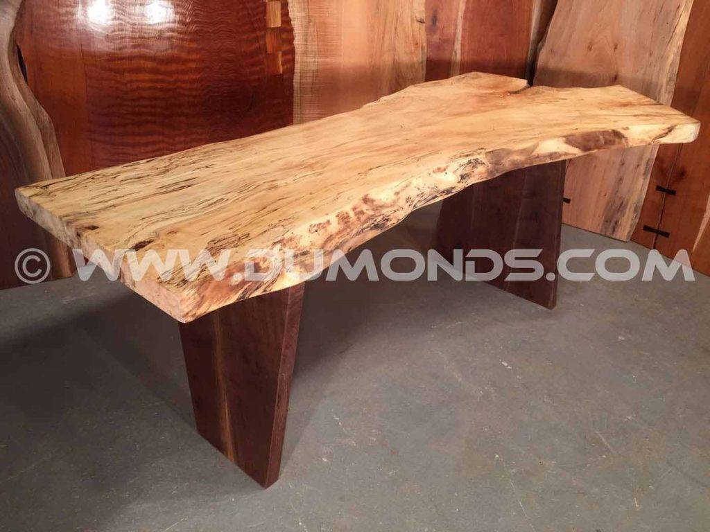VERTICAL REVERSE TAPER WALNUT TABLE LEGS WITH STRAIGHT SIDES